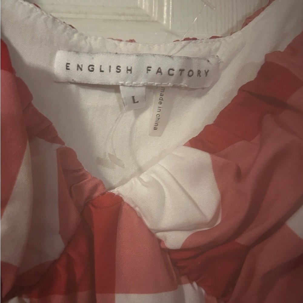 English Factory red gingham maxi dress nwot - Picture 7 of 8